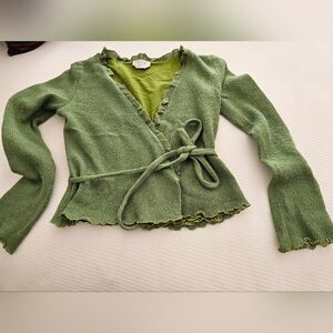 LIST made In Italy Mohair Wrap Sweater M